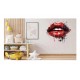 Sticker decorativ, Buze, Rosu, 60 cm, 1302STK-15