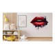Sticker decorativ, Buze, Rosu, 64 cm, 1302STK-4