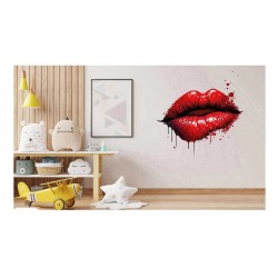 Sticker decorativ, Buze, Rosu, 60 cm, 1302STK-5 Sticker decorativ, Buze, Rosu, 60 cm, 1302STK-5