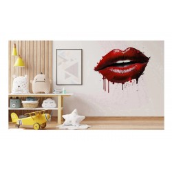 Sticker decorativ, Buze, Rosu, 60 cm, 1302STK-7 Sticker decorativ, Buze, Rosu, 60 cm, 1302STK-7