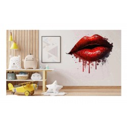 Sticker decorativ, Buze, Rosu, 65 cm, 1302STK-9 Sticker decorativ, Buze, Rosu, 65 cm, 1302STK-9