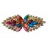 Clama de par coada de paun, Vintage, 11 cm, Multicolor, 63BJ