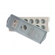 Cutie pentru cuburi de gheata cu capac, Albastru, 12 cavitati, 3 cm, AK71 Cutie pentru cuburi de gheata cu capac, Albastru, 12 cavitati, 3 cm, AK71