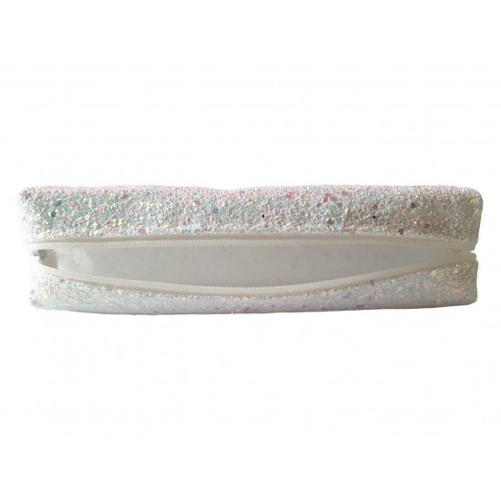 Penar pentru copii cu Sclipici, Alb, 21 cm, LTOY39 Penar pentru copii cu Sclipici, Alb, 21 cm, LTOY39