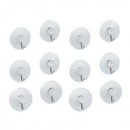 Set 12 cuiere pentru baie sau bucatarie, Transparent, HML3 Set 12 cuiere pentru baie sau bucatarie, Transparent, HML3