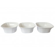 Set 3 Boluri de servire, Alb, 10 cm, 216G