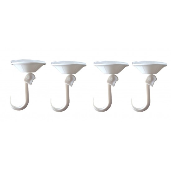 Set 4 cuiere pentru baie sau bucatarie, Alb, VT303 Set 4 cuiere pentru baie sau bucatarie, Alb, VT303