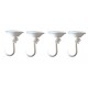 Set 4 cuiere pentru baie sau bucatarie, Alb, VT303 Set 4 cuiere pentru baie sau bucatarie, Alb, VT303
