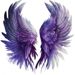Sticker decorativ, Aripi, Mov, 60 cm, 1303STK-9