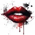 Sticker decorativ, Buze, Rosu, 60 cm, 1302STK-1