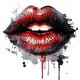 Sticker decorativ, Buze, Rosu, 60 cm, 1302STK-14 Sticker decorativ, Buze, Rosu, 60 cm, 1302STK-14