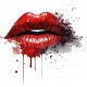 Sticker decorativ, Buze, Rosu, 62 cm, 1302STK-6 Sticker decorativ, Buze, Rosu, 62 cm, 1302STK-6