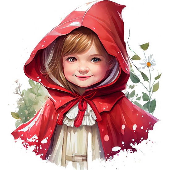 Sticker decorativ, Scufita Rosie, Rosu, 66 cm, 1298STK Sticker decorativ, Scufita Rosie, Rosu, 66 cm, 1298STK