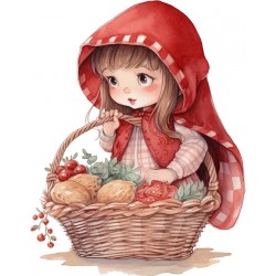 Sticker decorativ, Scufita Rosie, Rosu, 76 cm, 1298STK-2