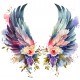 Sticker decorativ, Aripi, Multicolor, 62 cm, 1355STK-7