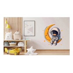 Sticker decorativ, Astronaut, Galben, 60 cm, 1266STK-6 Sticker decorativ, Astronaut, Galben, 60 cm, 1266STK-6