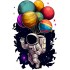 Sticker decorativ, Astronaut, Multicolor, 90 cm, 1266STK