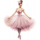 Sticker decorativ, Balerina, Roz, 73 cm, 1346STK-6