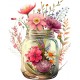 Sticker decorativ, Borcan cu Flori, Multicolor, 75 cm, 1265STK-6 Sticker decorativ, Borcan cu Flori, Multicolor, 75 cm, 1265STK-6