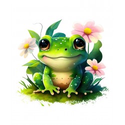 Sticker decorativ, Broasca, Verde, 60 cm, 1204STK-1