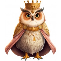 Sticker decorativ, Bufnita, Portocaliu, 70 cm, 1295STK-5