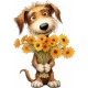 Sticker decorativ, Caine, Portocaliu, 84 cm, 1341STK-7