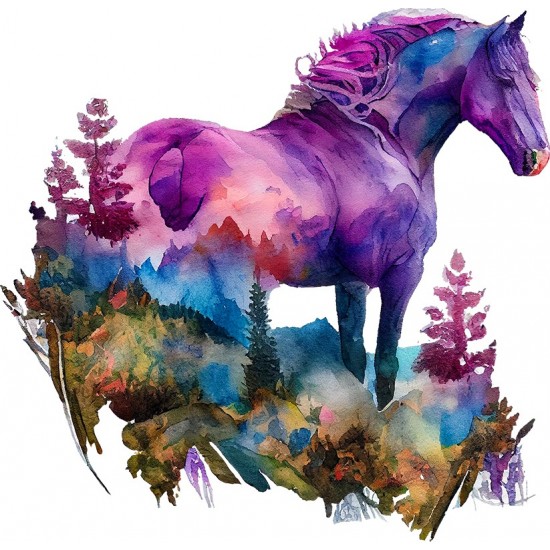 Sticker decorativ, Cal, Multicolor, 61 cm, 1259STK-1 Sticker decorativ, Cal, Multicolor, 61 cm, 1259STK-1