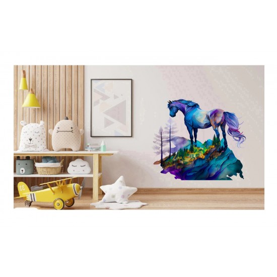 Sticker decorativ, Cal, Multicolor, 62 cm, 1259STK Sticker decorativ, Cal, Multicolor, 62 cm, 1259STK