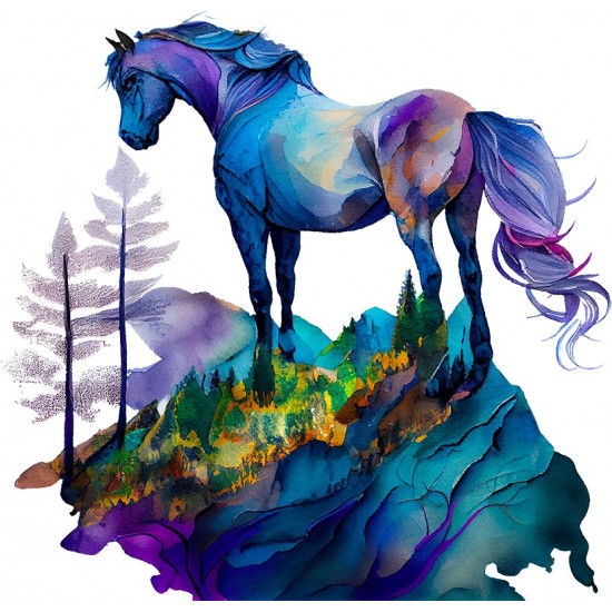 Sticker decorativ, Cal, Multicolor, 62 cm, 1259STK Sticker decorativ, Cal, Multicolor, 62 cm, 1259STK