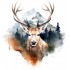 Sticker decorativ, Cerb, Maro, 64 cm, 1307STK-2