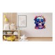 Sticker decorativ, Craniu, Albastru, 69 cm, 1237STK Sticker decorativ, Craniu, Albastru, 69 cm, 1237STK