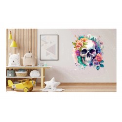 Sticker decorativ, Craniu, Multicolor, 63 cm, 1274STK-1 Sticker decorativ, Craniu, Multicolor, 63 cm, 1274STK-1