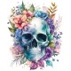Sticker decorativ, Craniu, Multicolor, 75 cm, 1274STK-2