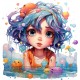 Sticker decorativ, Culori Pastelate, Fata, Turcoaz, 62 cm, 1347STK-8 Sticker decorativ, Culori Pastelate, Fata, Turcoaz, 62 cm, 1347STK-8