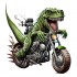 Sticker decorativ,  Dinozaur, Verde, 63 cm, 1205STK-4