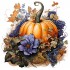 Sticker decorativ, Dovleac, Mov, 61 cm, 1322STK-2