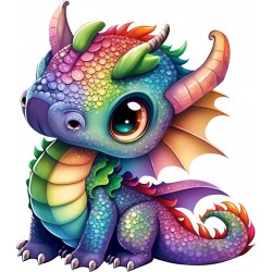 Sticker decorativ, Dragon, Multicolor, 67 cm, 1262STK-6
