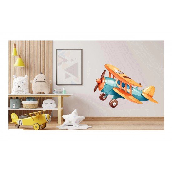 Sticker decorativ, Elicopter, Albastru, 90 cm, 1286STK-4