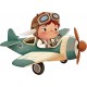 Sticker decorativ, Elicopter, Verde, 81 cm, 1286STK