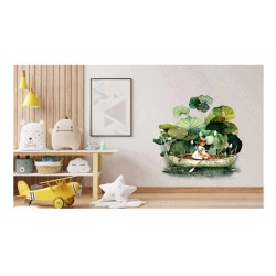 Sticker decorativ, Fetita, Verde, 69 cm, 1283STK-4 Sticker decorativ, Fetita, Verde, 69 cm, 1283STK-4
