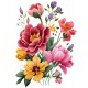 Sticker decorativ, Flori, Multicolor, 83 cm, 1216STK-8 Sticker decorativ, Flori, Multicolor, 83 cm, 1216STK-8