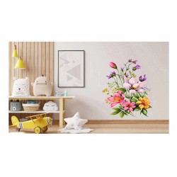 Sticker decorativ, Flori, Multicolor, 85 cm, 1216STK Sticker decorativ, Flori, Multicolor, 85 cm, 1216STK