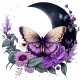 Sticker decorativ, Fluture, Mov, 61 cm, 1272STK Sticker decorativ, Fluture, Mov, 61 cm, 1272STK