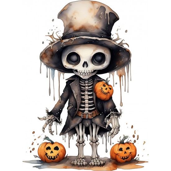 Sticker decorativ, Halloween, Alb, 81 cm, 1337STK-20