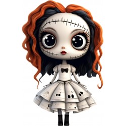 Sticker decorativ, Halloween, Waterproof, Alb, 90 cm, 1306STK