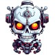 Sticker decorativ, Horror, Alb, 75 cm, 1356STK-2