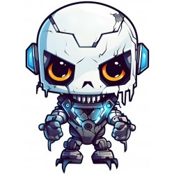 Sticker decorativ, Horror, Alb, 81 cm, 1356STK