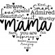 Sticker decorativ, Mama, Negru, 67 cm, 1255STK Sticker decorativ, Mama, Negru, 67 cm, 1255STK