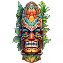 Sticker decorativ, Masca, Multicolor, 90 cm, 1288STK-1
