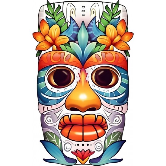 Sticker decorativ, Masca, Multicolor, 90 cm, 1288STK-7 Sticker decorativ, Masca, Multicolor, 90 cm, 1288STK-7